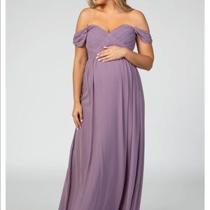 Purple maternity dress